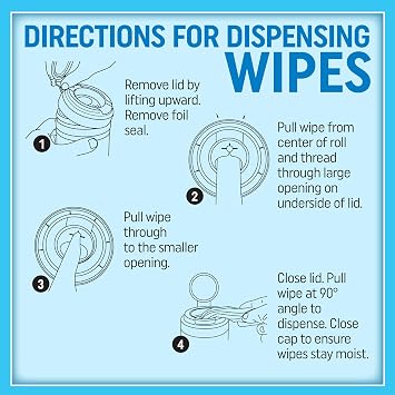 MiracleWipes for Granite & Stone, Clean, Protect, Polish Stone, Marble, Quartz, Slate, Tile, Laminate Surfaces in Kitchen and Bathroom - 60 Count