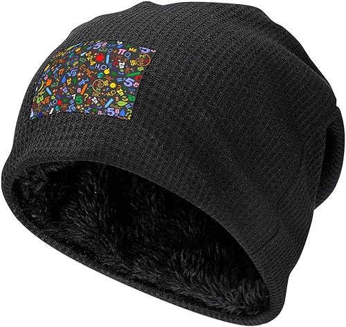 Miniatura 1 de Mathematics Formulas Science Beanie Hat Thick Warm Skull Cap Pullover Cuffed Cap for Men Women