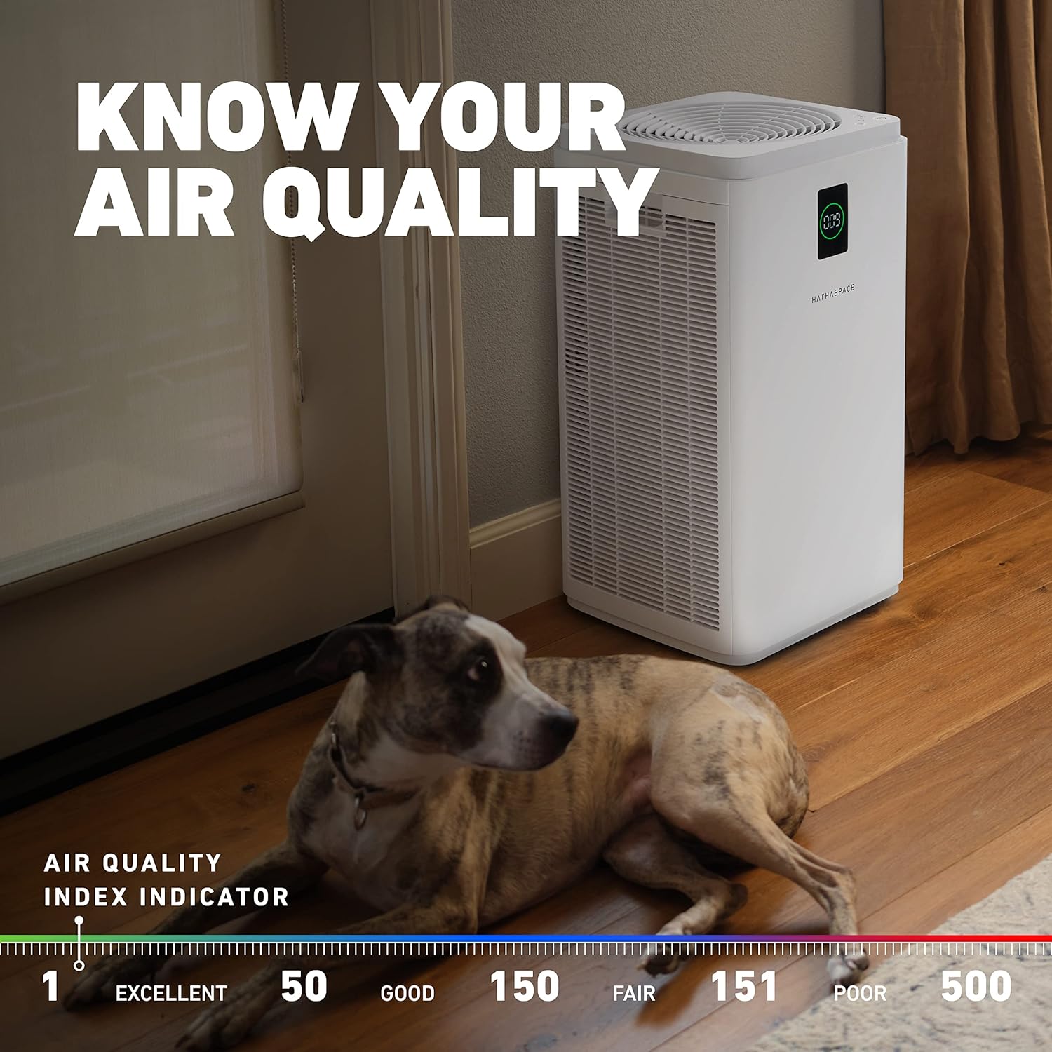 HATHASPACE Dual Filtration Air Purifier: Powerful, Quiet, and Effective for Large Spaces - HSP003