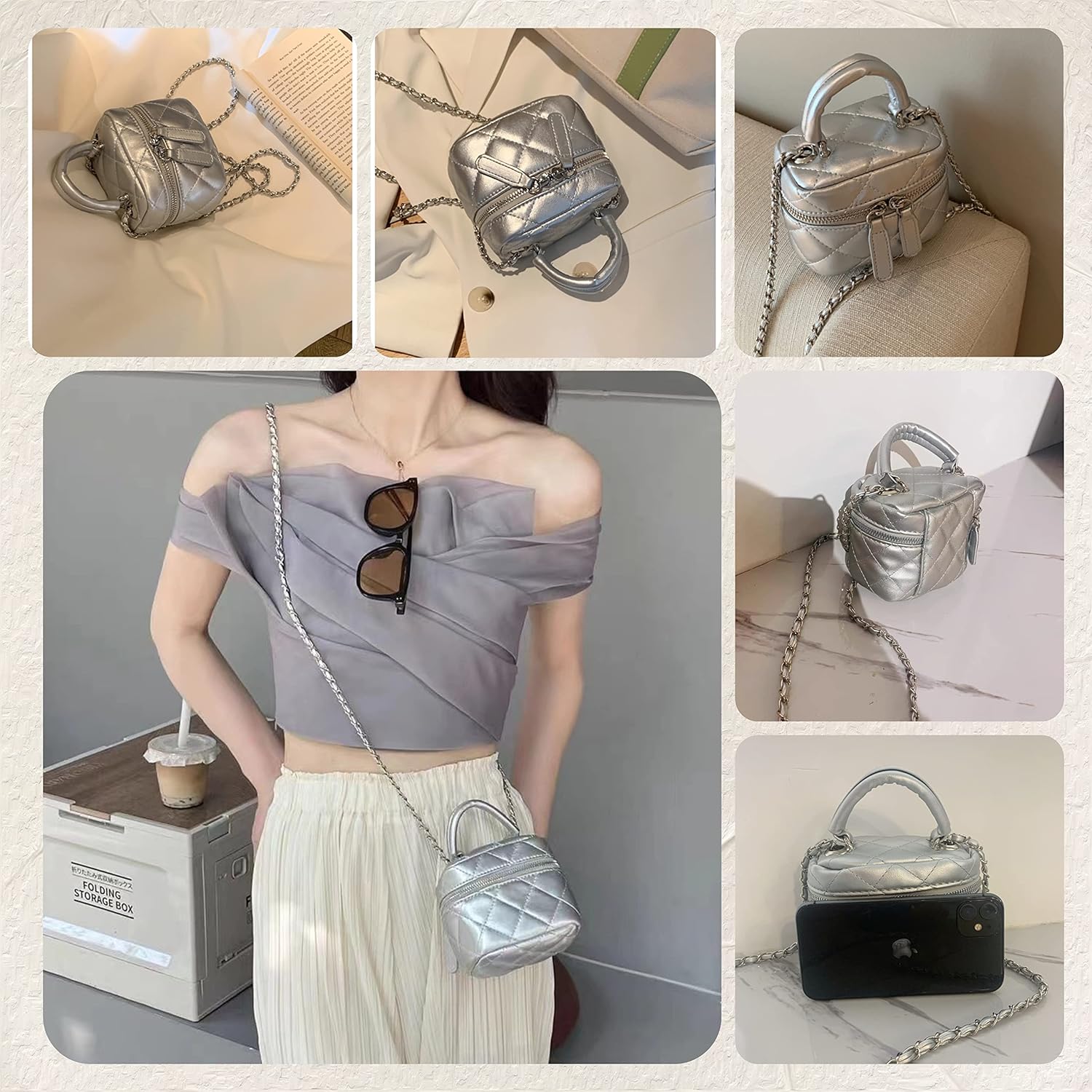 Box Bag Purse, Y2K Sourpuss Purse Cool Style Trendy Women Shoulder Crossbody Bags Fashion Girls Handbag - Image 2