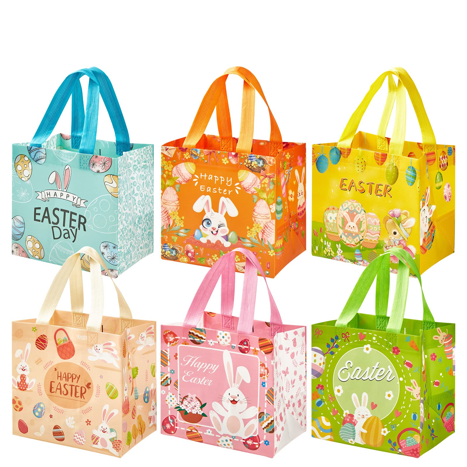 8 stuks paaseieren zoekzakken met handgrepen, paaszakjes om te vullen, herbruikbare cadeauzakjes, paaszakjes, multifunctionele paaszakjes, geschenktassen, feestaccessoires