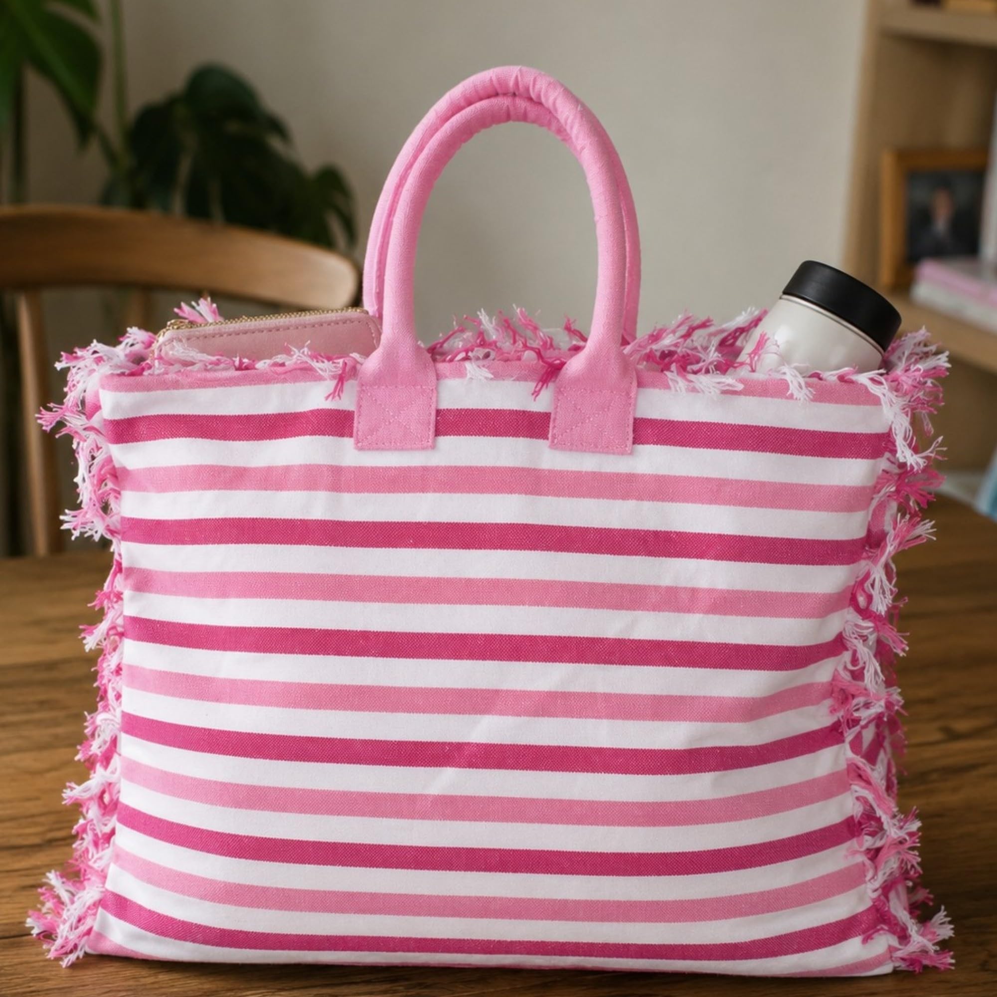 Set Personalizzato con ricamo. Borsa mare con zip e telo mare grande.