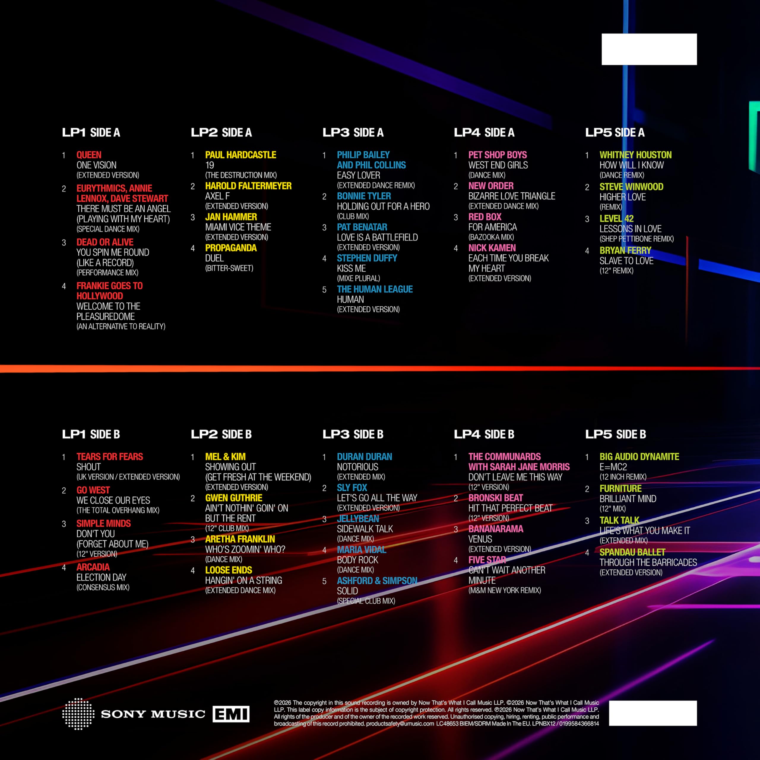 NOW Presents 12 80s: Volume Three: 1985-1986