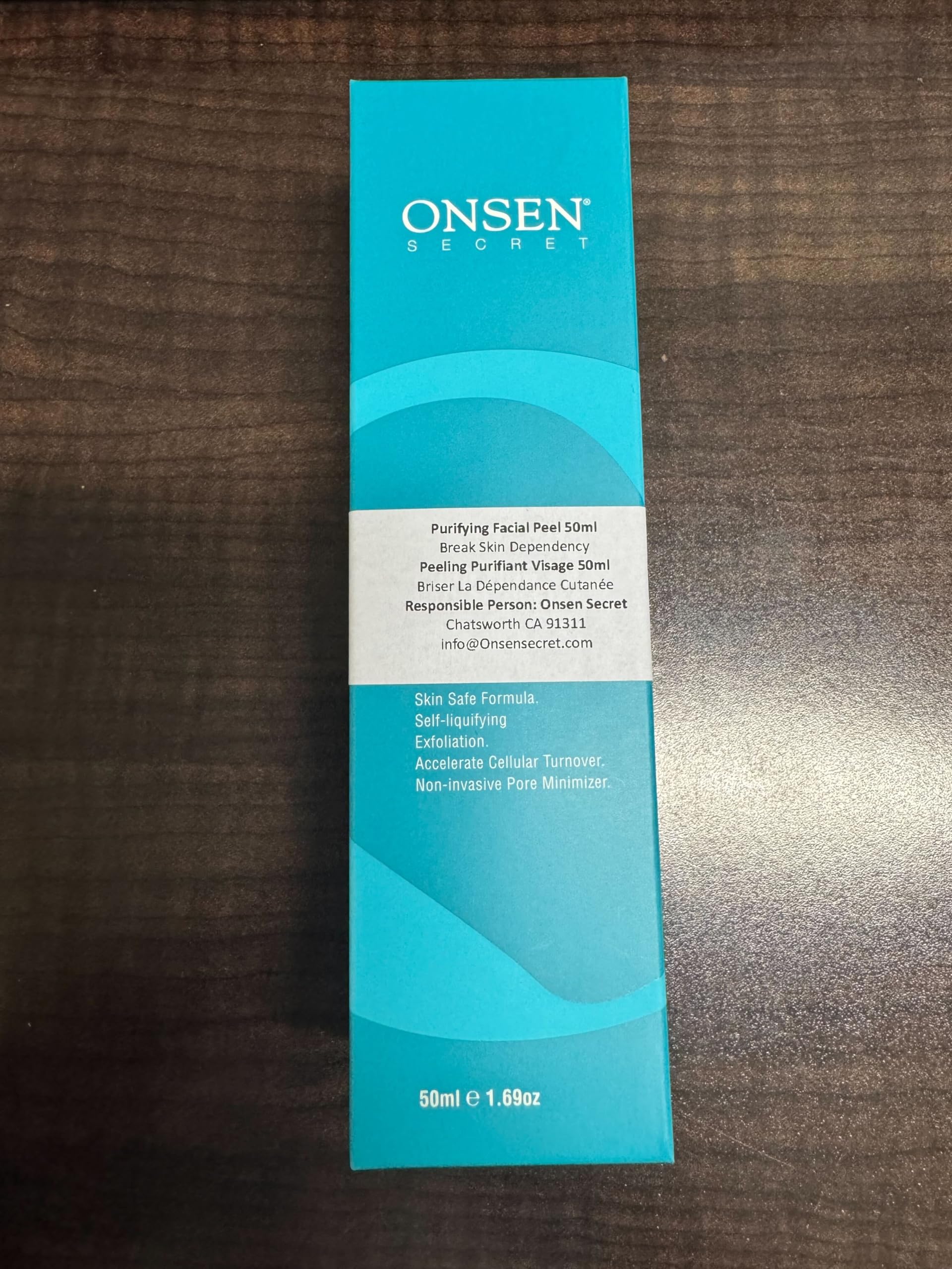 Onsen Secret Exfoliating Facial Peel, Blackhead Remover, Organic, Natural White, Daily Skin Peels for Dark Spots and Sensitive Skin Peeling Gel for Women (50 ml)