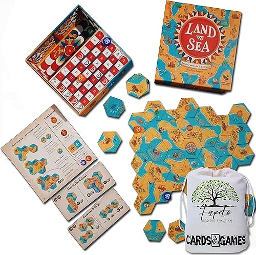 Miniatura 4 de Paquete de bolsa con cordón y fichas en blanco compatibles con juego de mesa Land vs Sea