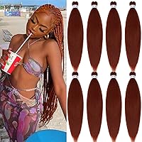 Vista 13 de Cabello trenzado preestirado degradado, negro, morado, azul, preestirado, 26 pulgadas, paquete de 3 extensiones de cabello de ganchillo