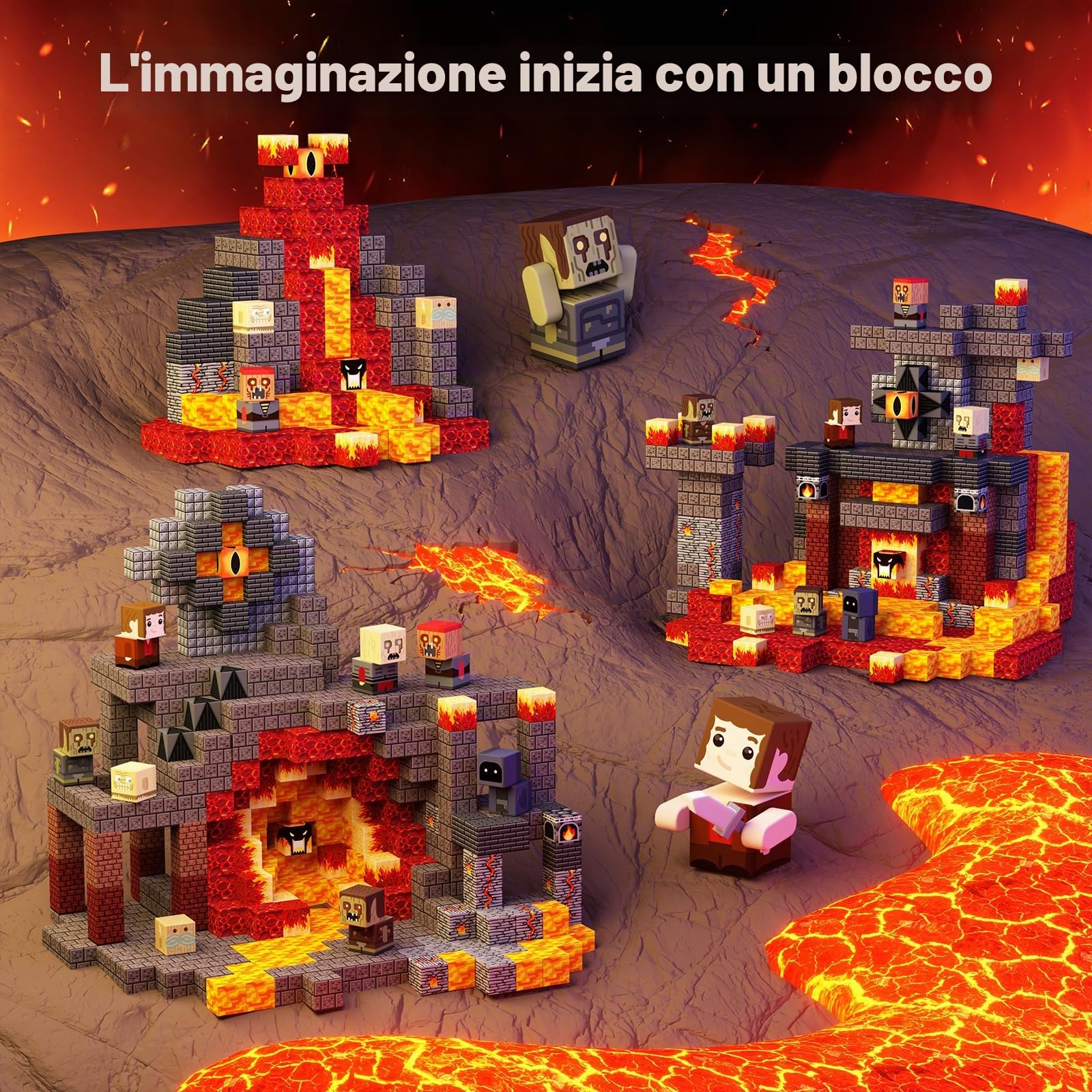KIDCHEER Blocchi di Costruzioni Magnetiche 100 Pzi