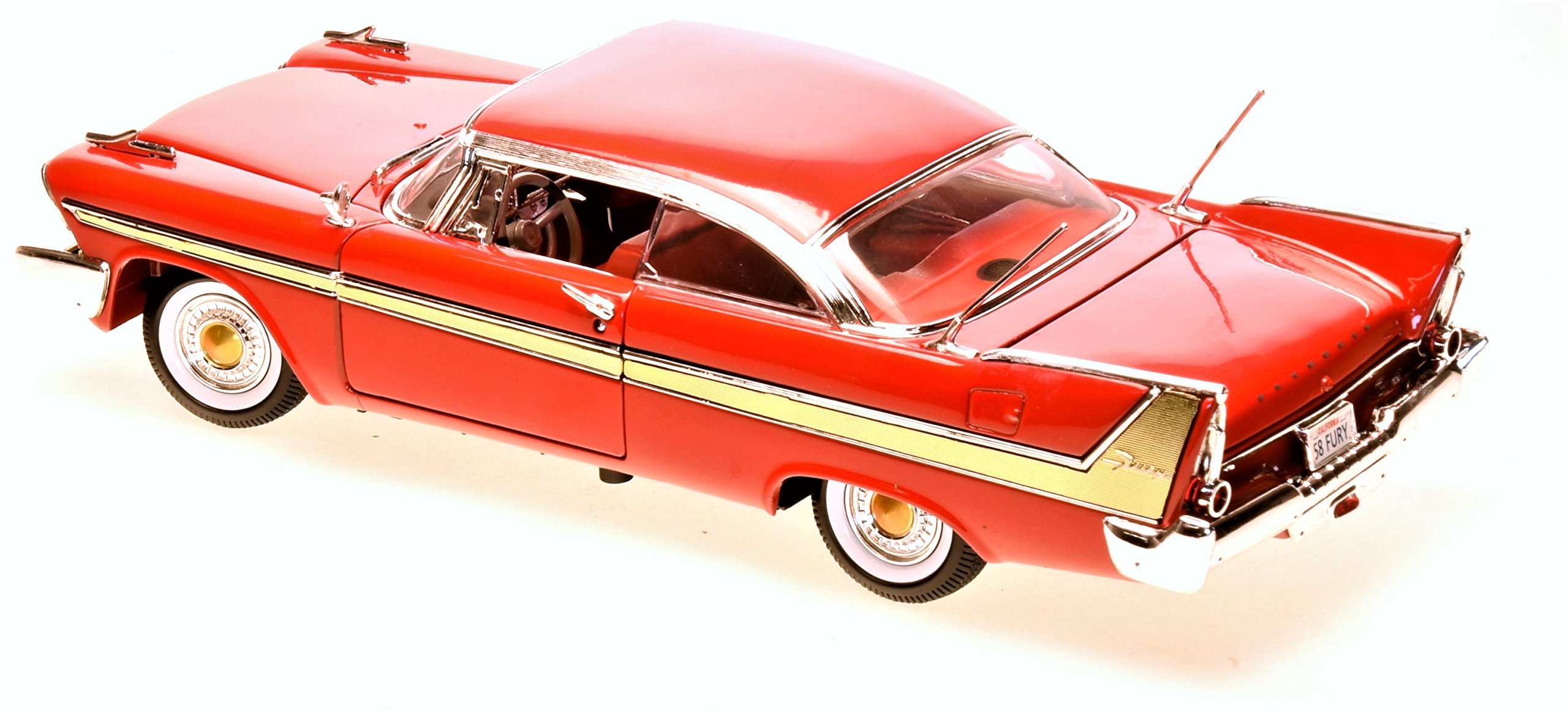 MotorMax MTM73115R Plymouth Fury 1958 Red 1:18 Model odlewu do odlewu kompatybilny z