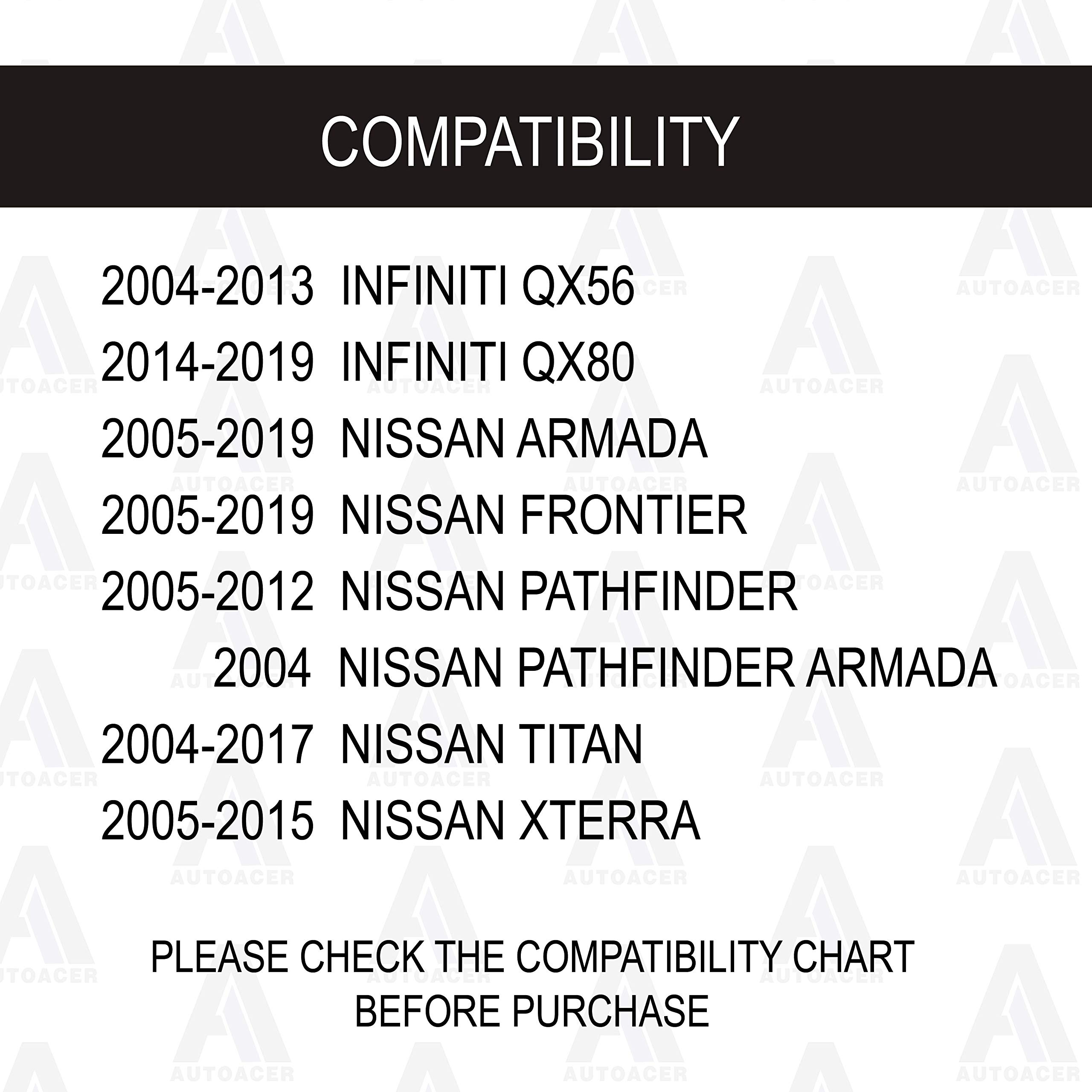 AUTOACER - Complete Front Upper & Lower Control Arm Bushing Kit 8 pcs Left & Right - Compatible With QX56 2004-2013 Armada 2005-2019 FRONTIER D4 2005-2019 PATHFINDER R5 2005-2012 product thumbnail 8