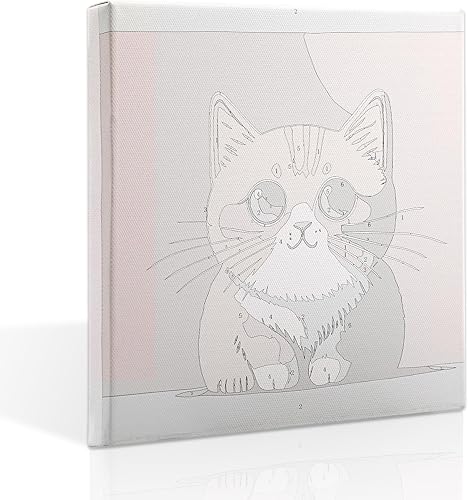 Miniatura 3 de Dynippy Pintura al óleo de bricolaje por números para niños principiantes, lienzo colorido, lienzo acrílico, kit de pintura fácil para adultos y