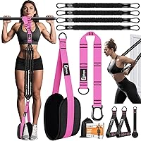Vista 11 de Pull Up Assistance Bands,Up to 300 lbs Assistance,Adjustable Heavy Duty 4 Pull Up Bands with Handle and Door Anchor for Home Gym Fitness Exercise
