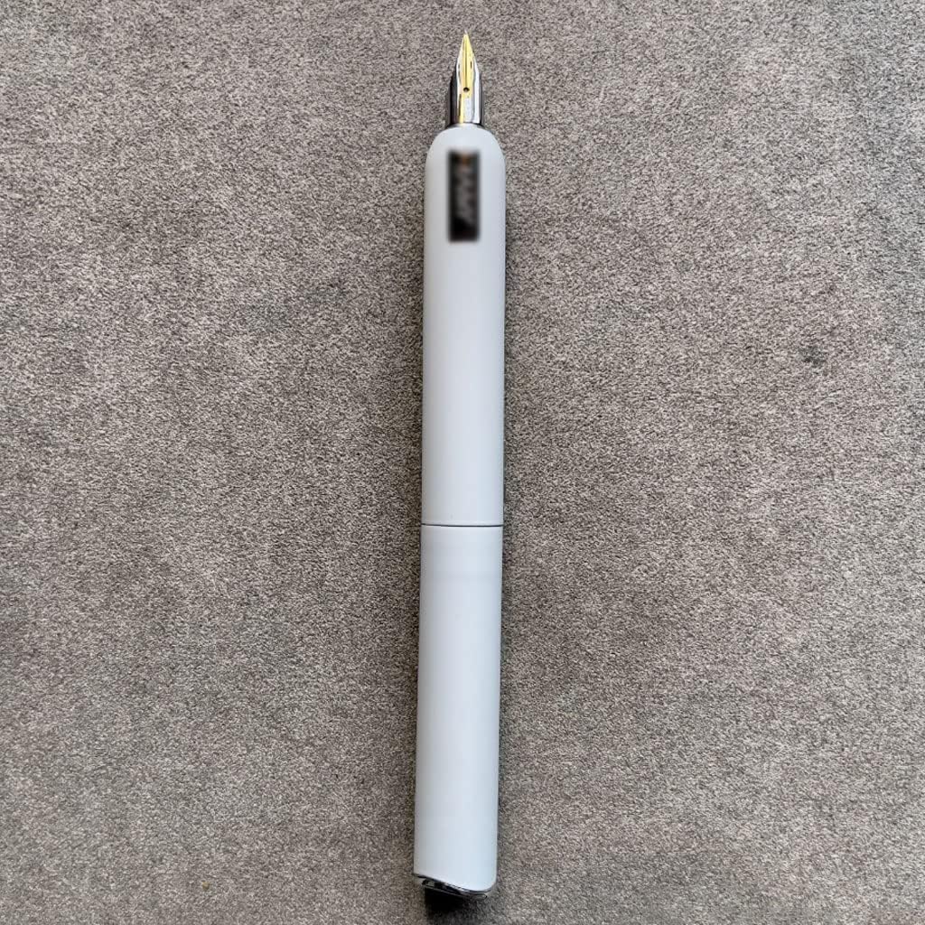 Wyśmienity luksus Titanlegierung Füllfederhalter Feine Feder Schreibfeder 14 Karat Goldspitze Tinte Retractable Pen Schreibfeder und Kalligraphie-Stift Geschenk Atemberaubend