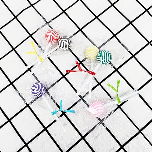 Miniatura 8 de Newkita Bolsas de celofán de 6 x 8, bolsas de regalo transparentes, bolsas de arroz crujiente con lazos de 4 pulgadas, bolsas de caramelobolsas de