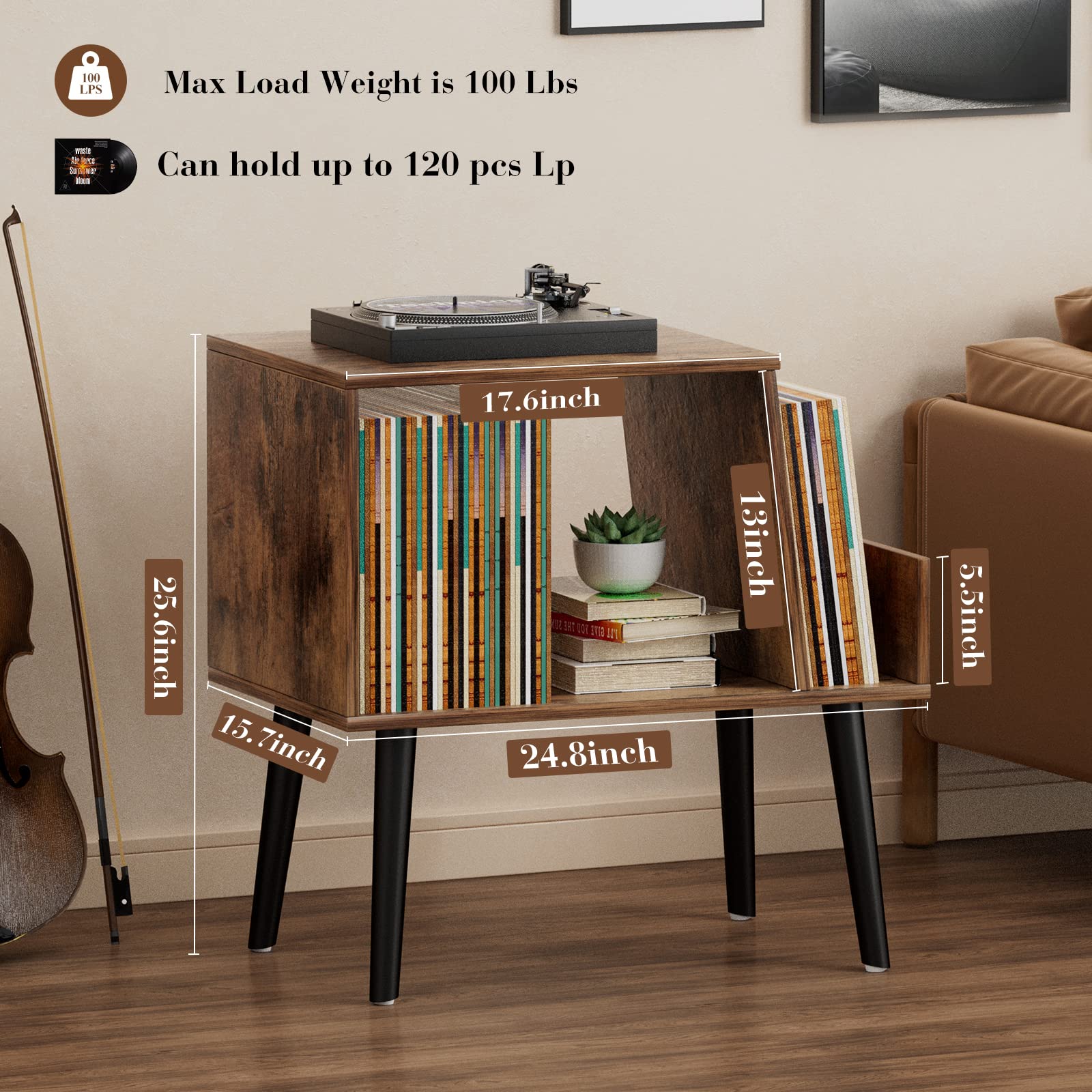 Huakan レコードプレーヤースタンド レコードラック Amazon.co.jp: Huakan レコードプレーヤースタンド レコード