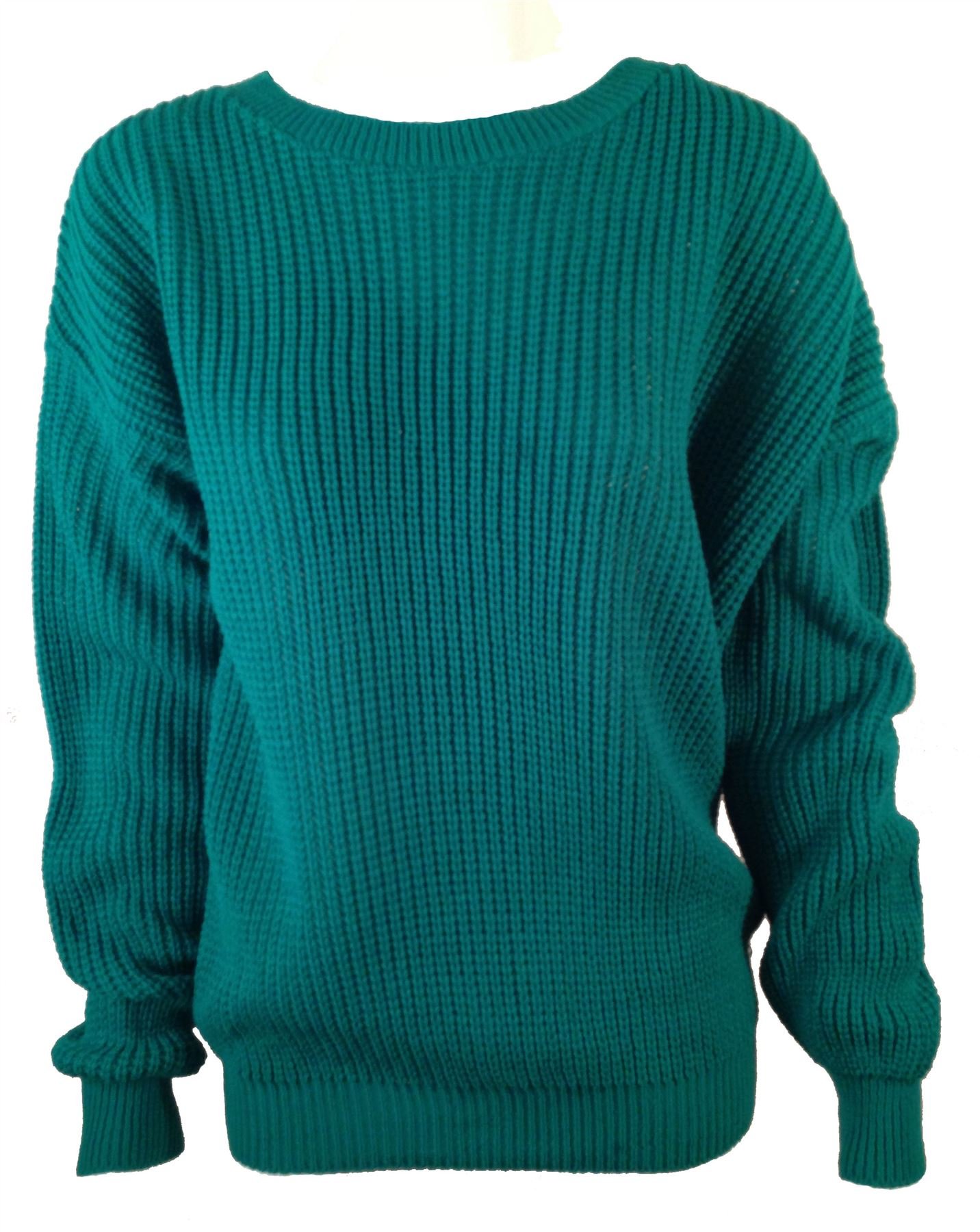 AN Direct Womens Oversized Ladies Fishnet Knitted Baggy Chunky Jumper Ladies Loose Sweater Top (Teal, 20-22)