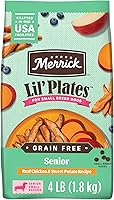 Vista 12 de Merrick Lil' Plates - Alimento para perros de raza pequeña, receta de pollo real y batata para personas mayores sin granos, comida para perros