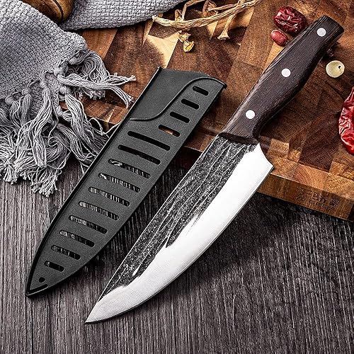 Miniatura 2 de Cuchillo de corte de carne de chef de forja Cuchillo de chef de acero inoxidable Cortador de cocina de pescado crudo Cuchillos para cortar cuchillos
