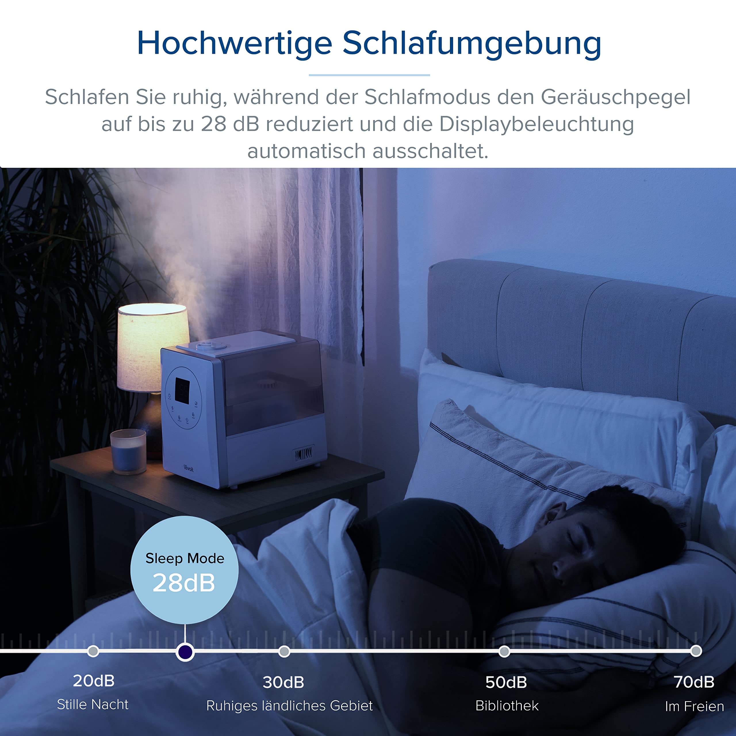 Levoit Smart Luftbefeuchter für große Räume, Warm&Kalter Nebel, 6L | Top-Fill Humidifier bis 40-70m² für Pflanzen, leise Raumbefeuchter für Kinderzimmer, Auto Shut-off, max 550 ml/h, Wolkenweiß
