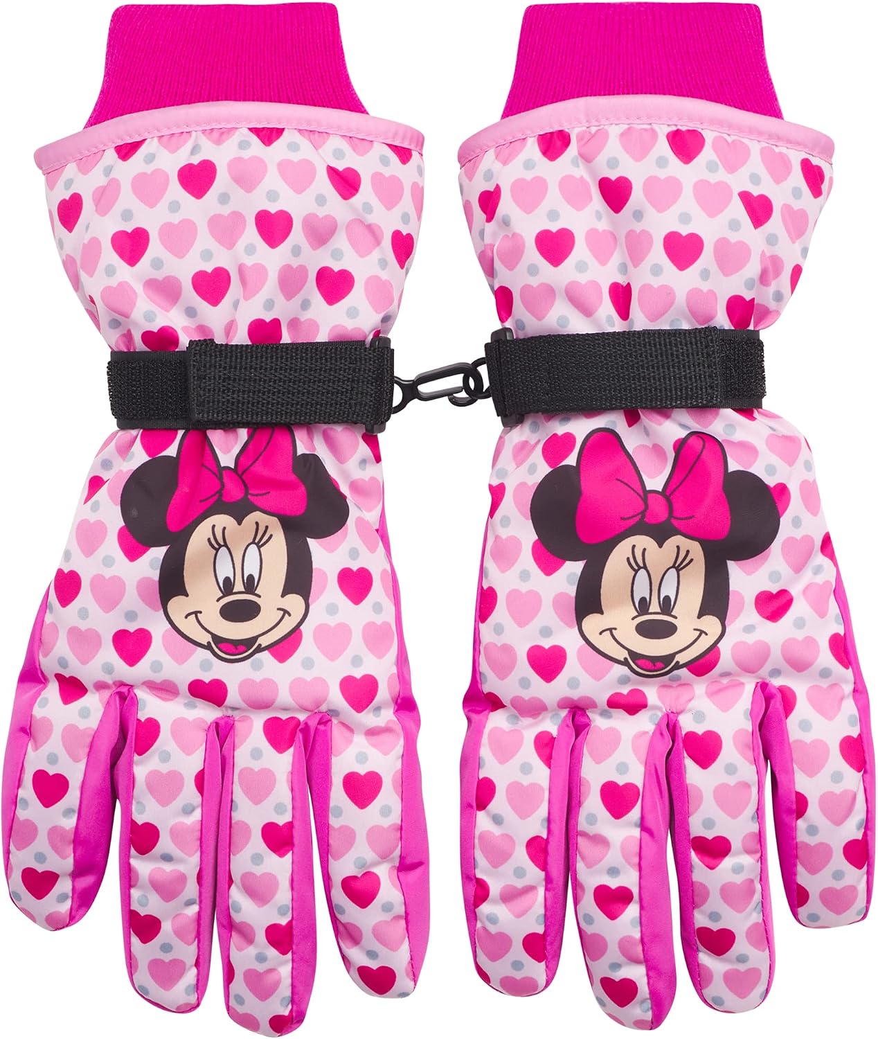 Disney Girls' Winter Insulated Snow Ski Gloves – Minnie Mouse or Frozen II Elsa & Anna (Toddler/Little Girls)