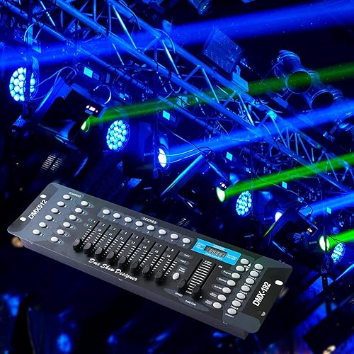 Miniatura 6 de Controlador DMX 192 DMX 512 para luces de DJ, consola DMX controlador de luz de escenario para espectáculos de luz, DJs, fiesta, discoteca, pub,
