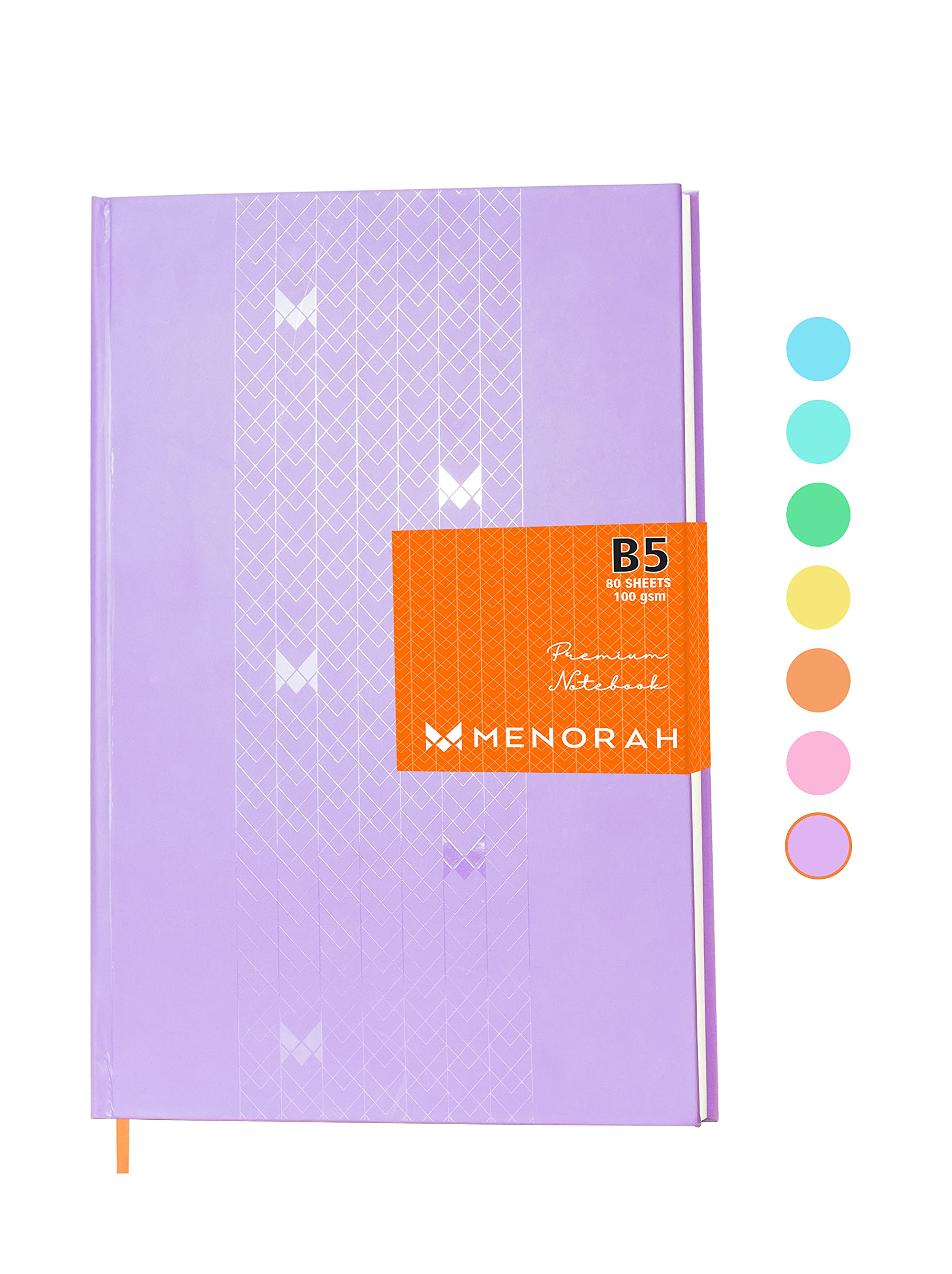 MENORAH - B5 Dot Grid, 100 GSM (80Sheets/160Pages) | UNICORN NOTEBOOK | Dotted Journal | Notebook for Girls | 2024 | (25cm x17.5cm) | Hard Cover Bound | Completely Handmade | Perfect Blue Shade Paper-(B5 Purple)