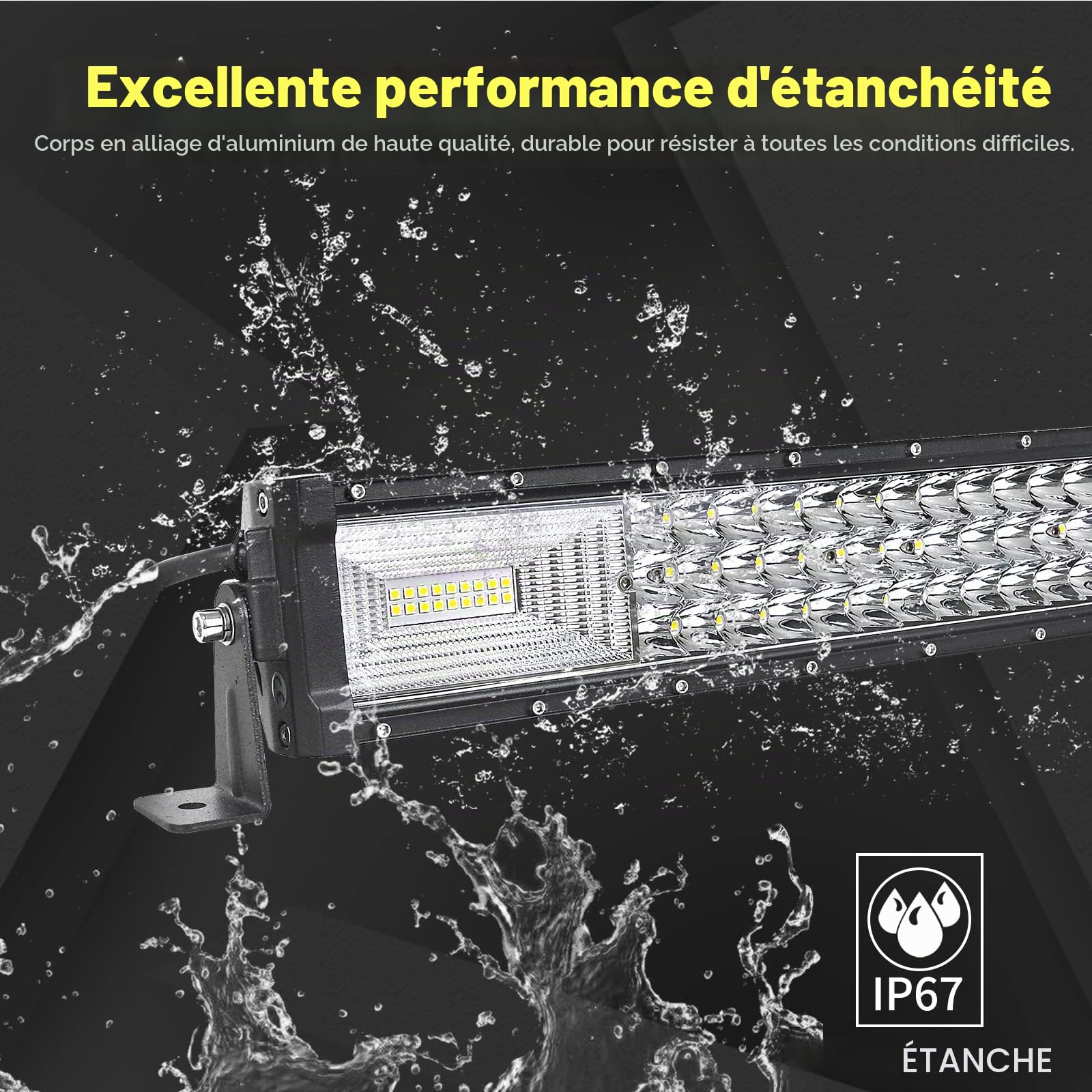 Willpower Rampe LED 81cm 405W Barre LED 12V 24V pour 4x4 Voiture Quad