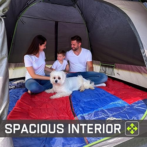 Miniatura 3 de Happy Travel Camping Tent, 46 Person Dome Tents for Camping with Rainfly, Waterproof Clip Easy Setup Portable Family Tent with Mesh Windows, 20%