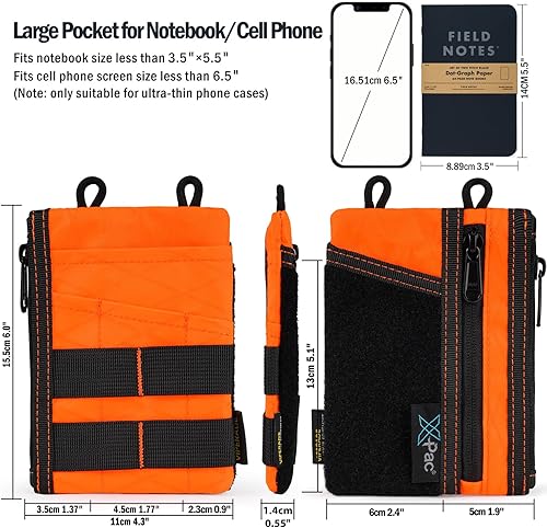 Miniatura 3 de VIPERADE VE16 X-Pac - Organizador de bolsillo, bolsa EDC para hombres, 7 bolsillos, organizador de bolsillo EDC para transporte diario, cartera de