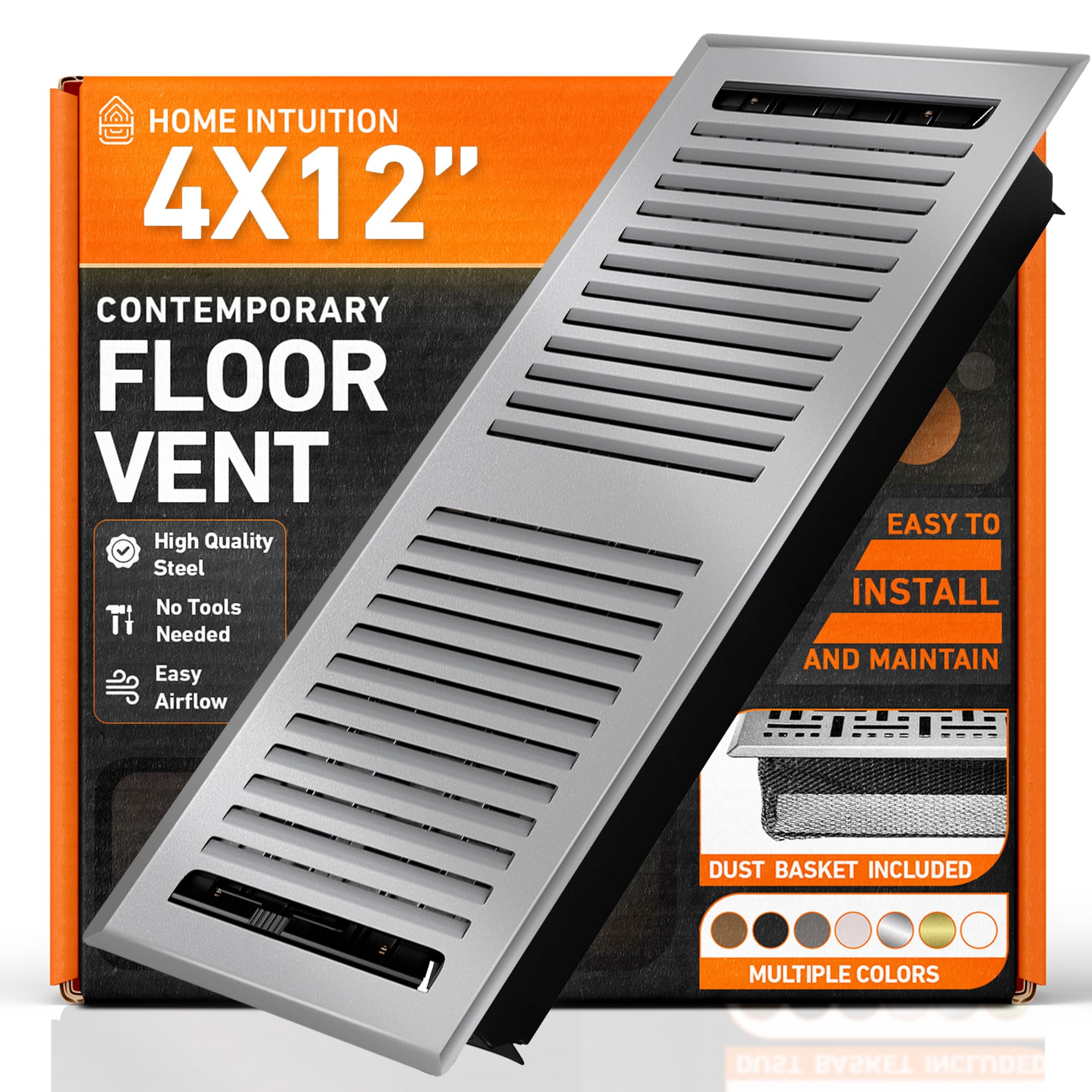 独12” Nasty Nest Get Up HF2004 HOUSE FOUNDATION /00250 4X12 Floor Vent Covers Floor Register with Mesh Cover Trap