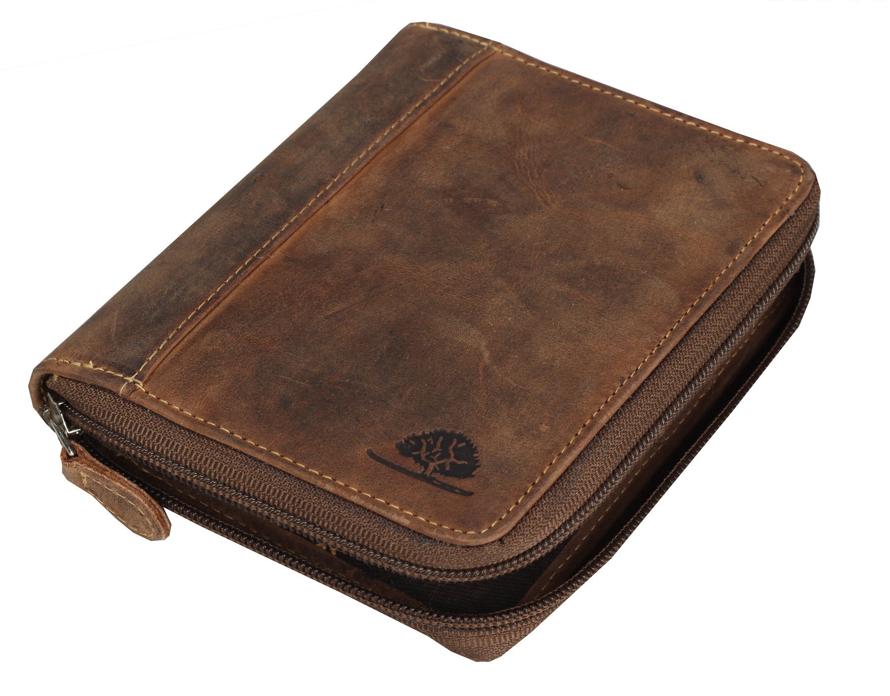 Greenburry Vintage Organizer Leder Terminplaner A6 braun | 14,5x3x11cm