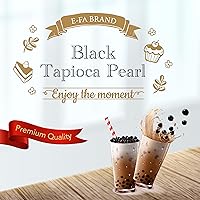 Vista 7 de Perlas de tapioca negra Boba de la marca E-FA, té de burbujas de cocción rápida, listo para microondas en 3 minutos, textura fresca masticable, 2.2