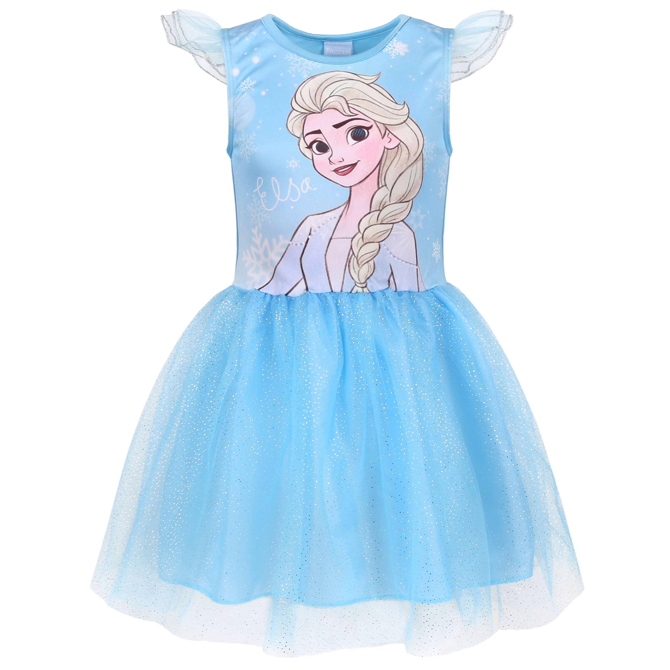 Paw Patrol Skye Short Sleeve Tulle Dress Girls Dress, blue, 104 cm-110 cm