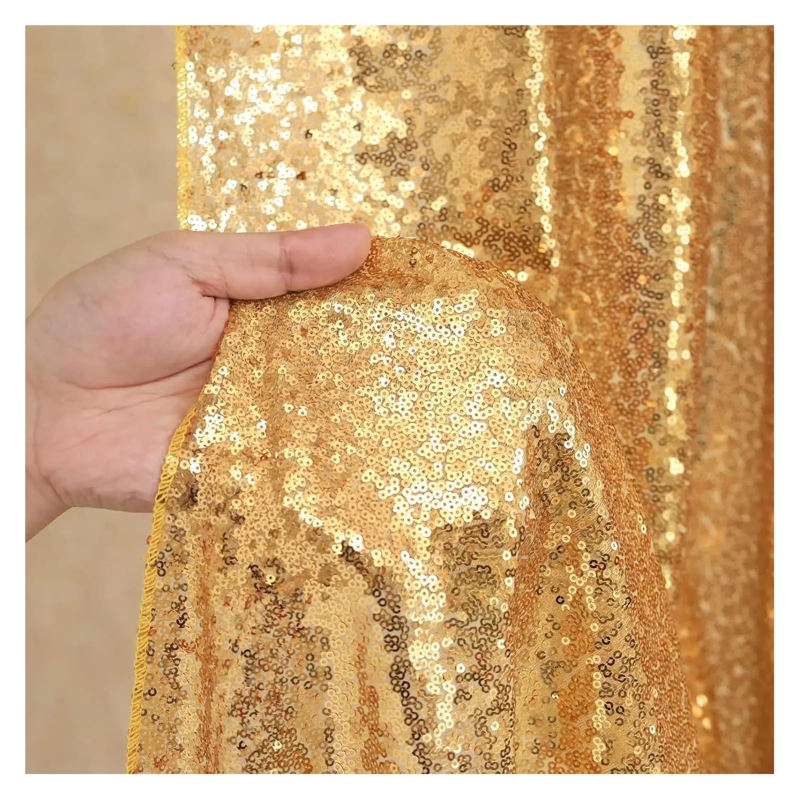 Panneaux de rideaux toile fond à paillettes, 2 panneaux, for photographie