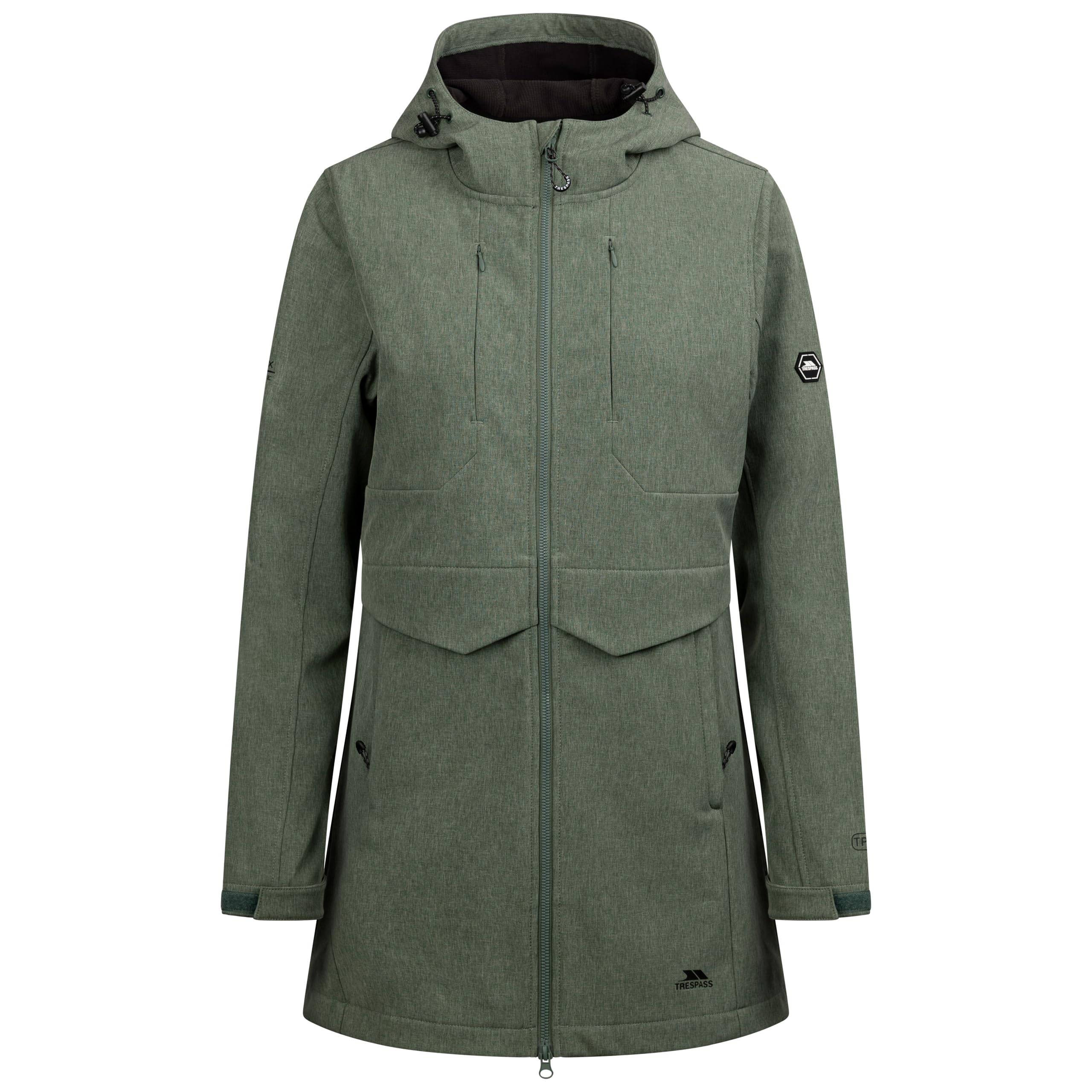 Trespass Women's Gww Softshell Jacket Aylmer Green Willow Marl In Size - 18