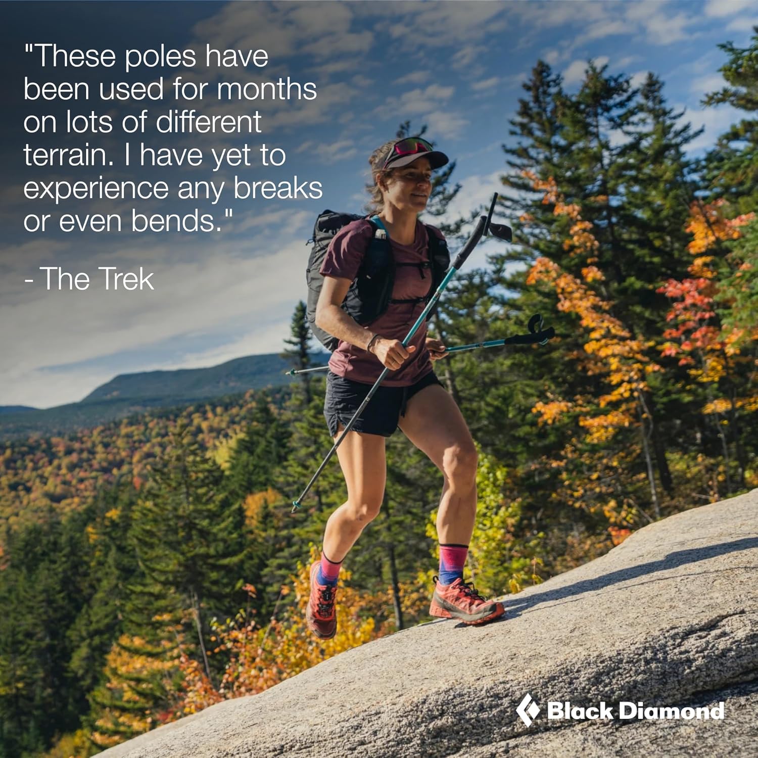 BLACK DIAMOND Trail Trekking Poles (Pair) | Lightweight Aluminum Hiking Poles | Natural, Cork, or Foam Grips | FlickLock Adjustable Shafts for All-Season Stability