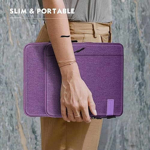 Miniatura 8 de MoKo - Funda para portátil de 13.3-14 pulgadas, estuche de transporte para portátil con bolsillo compatible con MacBook Pro M3M2 14"13" M2M1 ProM1
