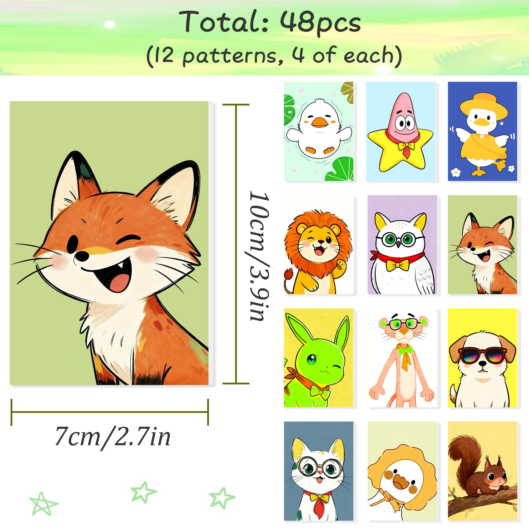 Bindundun Mini Pocket Notebook Bulk Gifts, Animal Motif Notepads,Small Project Writing Note,School reward Supplies(Cute Style,48 Pcs) - Image 2