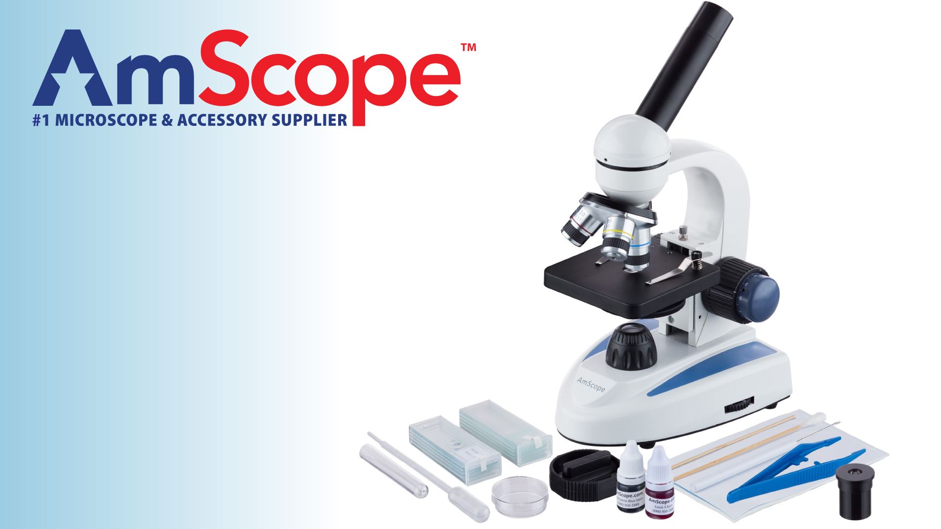 6 AmScope+Microscope+Magnification+Brightfield+Illumination