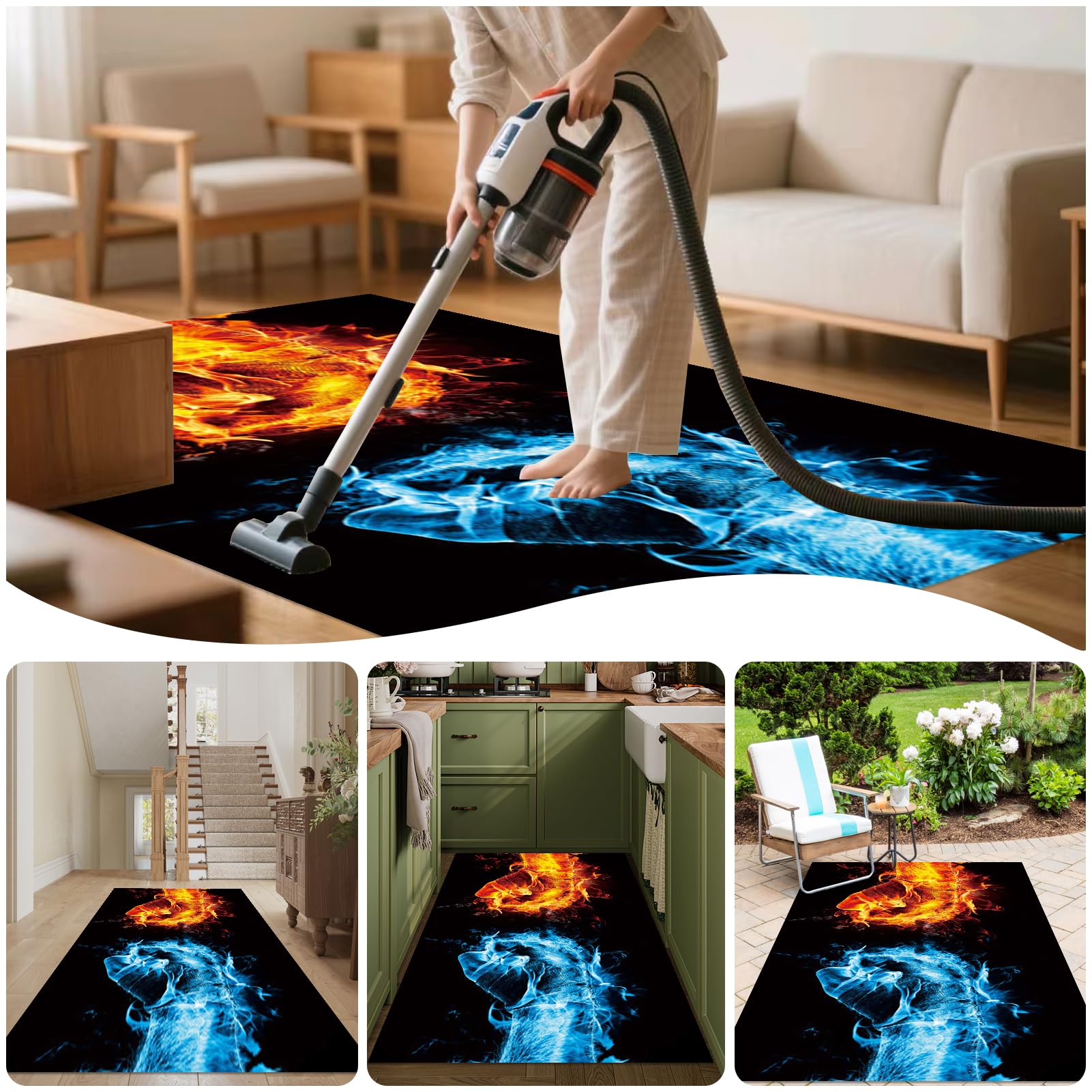 Alfombra Silla Ruedas Alfombrilla Silla para Suelos Duros 150 x 180 cm