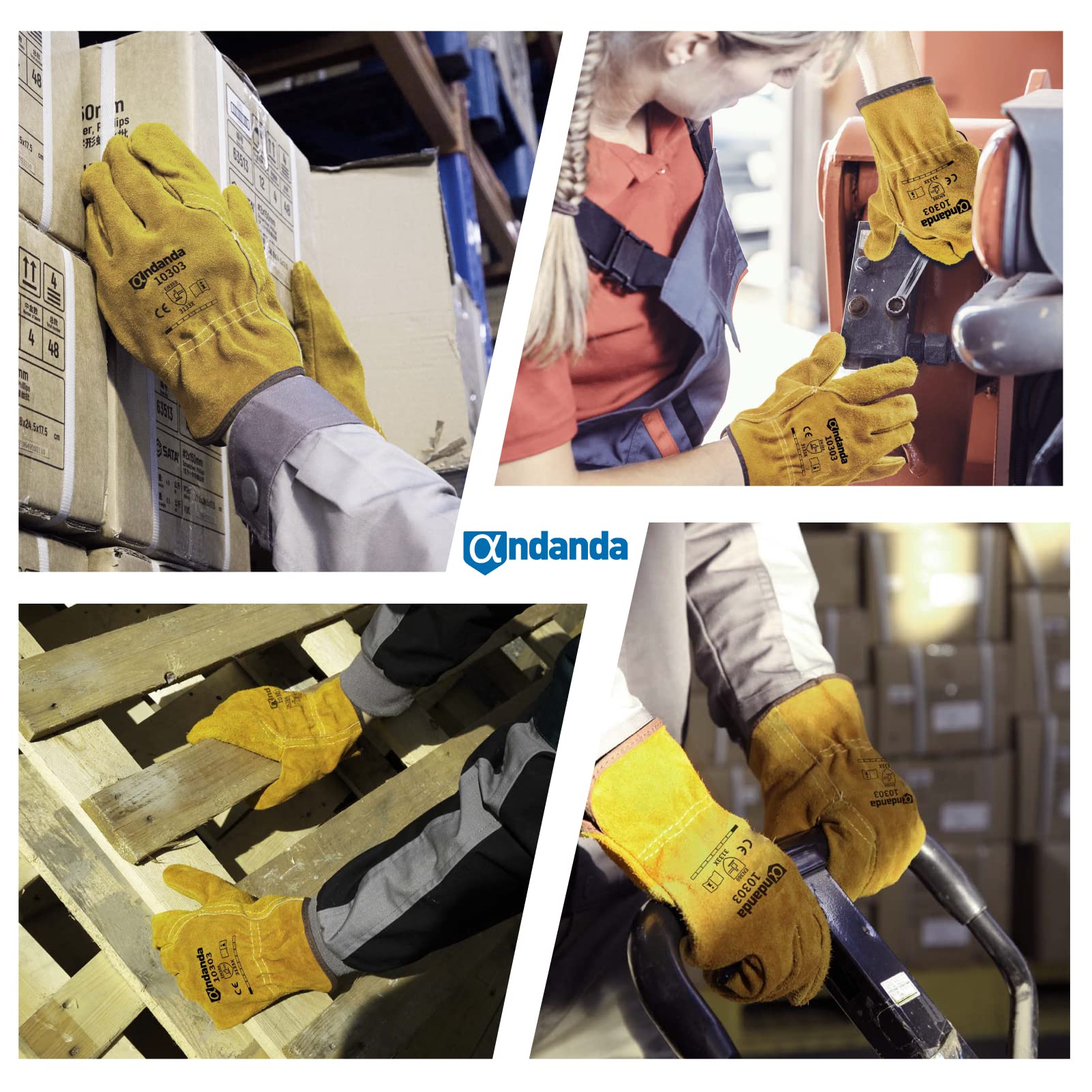 ANDANDA Gants de Travail, Gants Hiver Homme, Gant jardinage