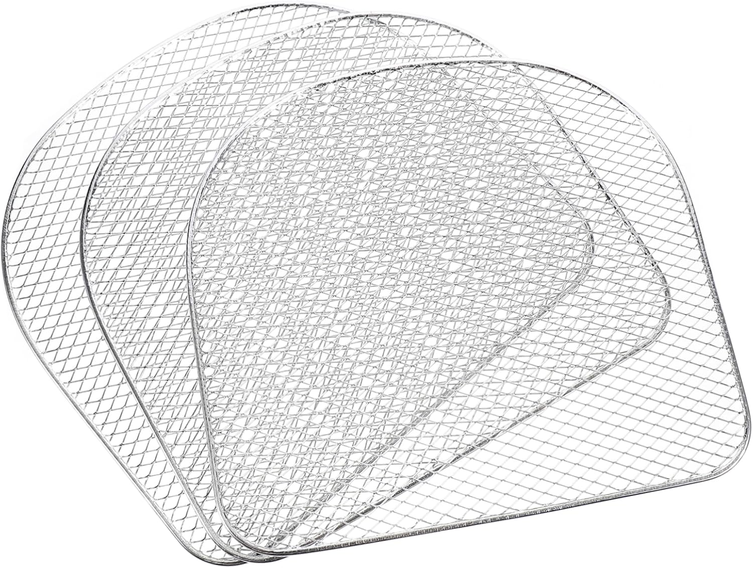 3pcs Stainless Steel Air Fryer Grill Rack Dehydration Rack for Air Flow for Fruits and Meats Easy to Clean Strong Construction 3pcs Stainless Steel Air Fryer Grill Rack Dehydration Rack for Air Flow for Fruits and Meats Easy to Clean Strong Construction