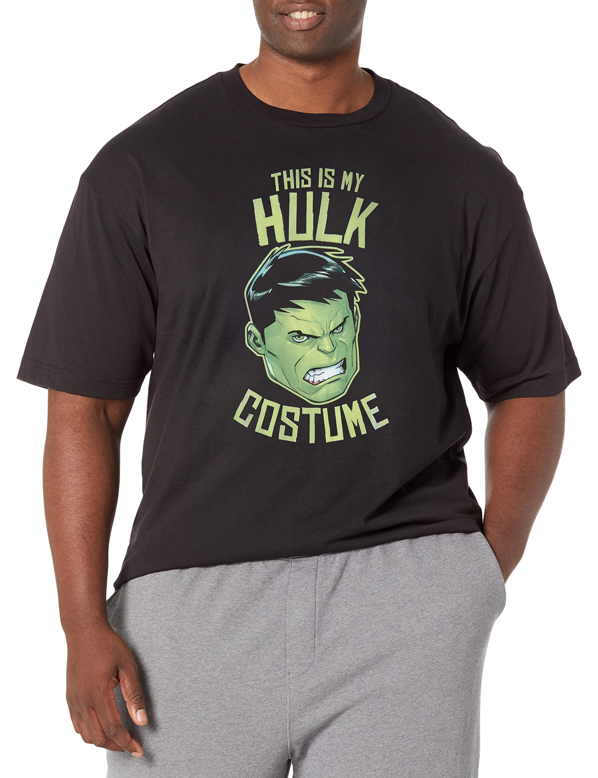 T-Shirt Hulk Marvel pour Homme - Haut Vert en Coton