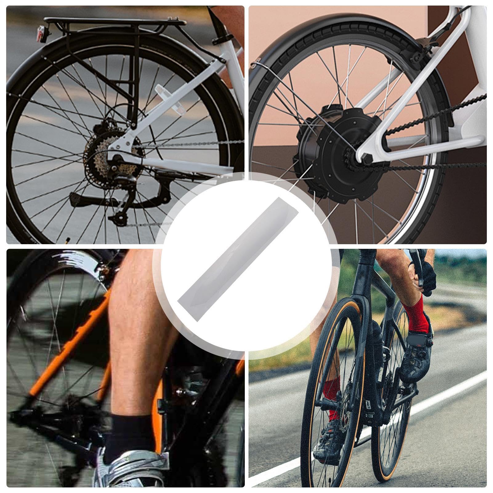 Protection de base de vélo – Protection de cadre adhésive transparente pour VTT et vélo de route, film de protection anti-rayures pour chaînes de vélo, film de protection, 21 cm bouclier transparent