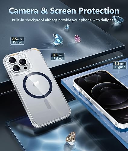 Miniatura 576 de Fntcase Funda para iPhone 15 Plus y 14 Plus de 6.7 pulgadas, magnética, a prueba de golpes de grado militar, antiamarilleo, delgada, protectora