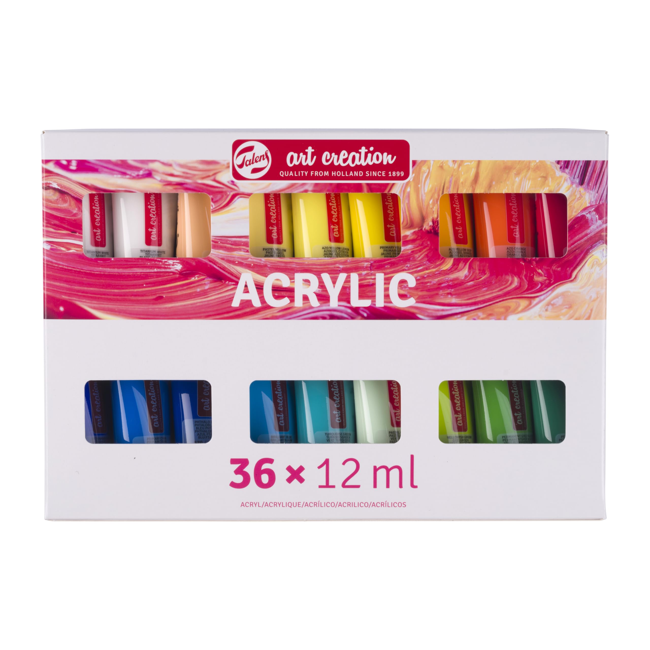 Talens Art Creation Kit de peinture acrylique 36 x 12 ml