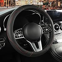 Vista 21 de Funda de cuero de microfibra en forma de D, transpirable, antideslizante, de 13.5 a 14 pulgadas, color negro