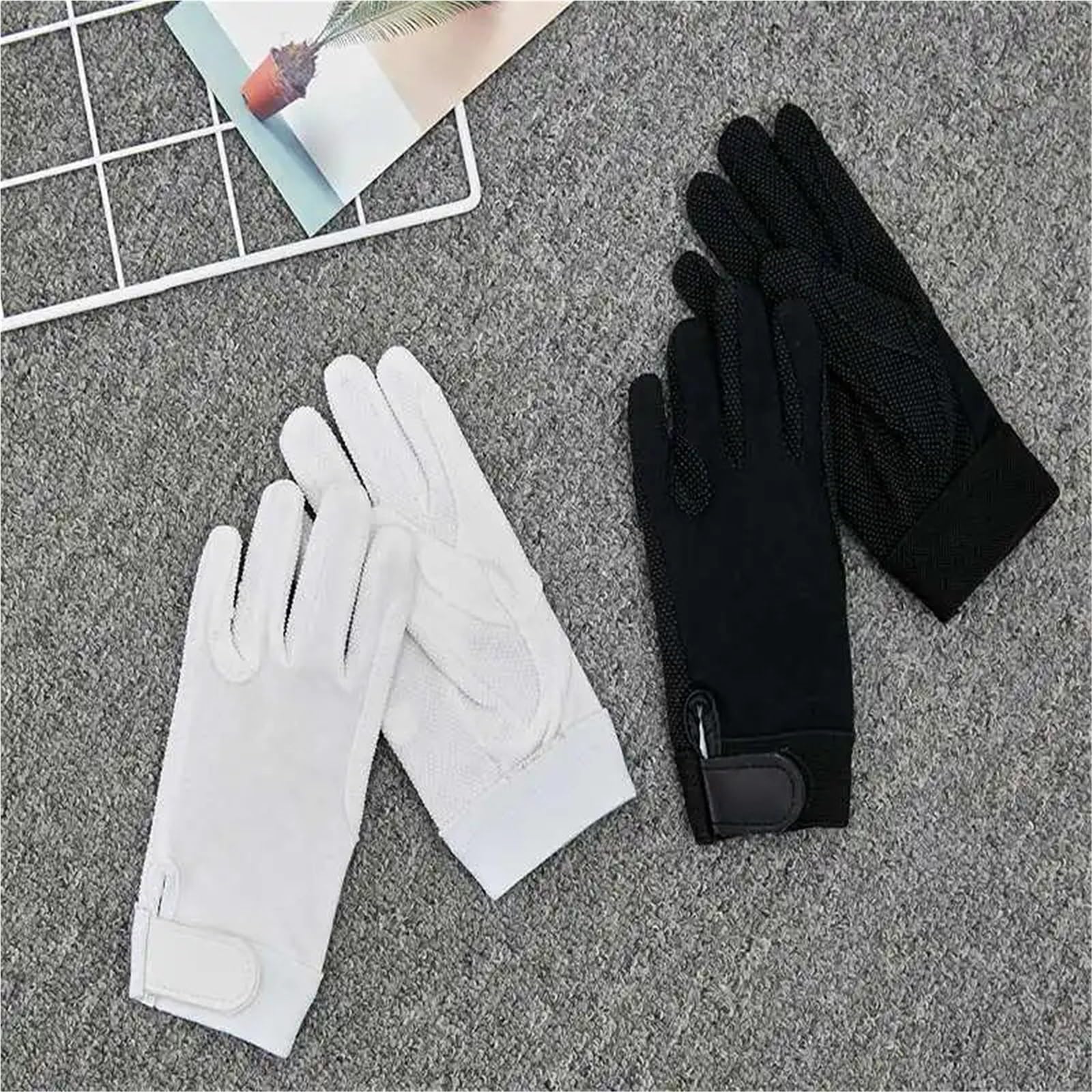 Guantes De EquitacióN Guantes de equitación for Hombre y Mujer, Guantes de equitación Unisex, Equipo for Jinete para Montar A Caballo(Black,L)