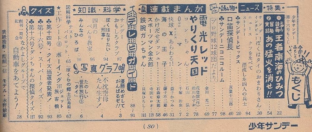 週刊少年サンデー 1960年4月17日 No.16 (通巻56号) | 藤子
