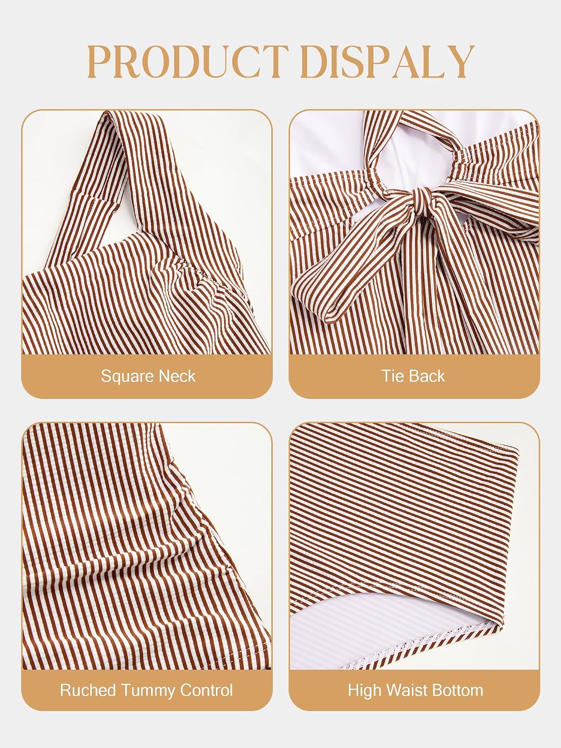 ZAFUL Tankini Swimsuits for Women Tummy Control High Waisted Swimwear
