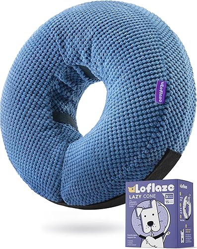 Collar inflable de cono para perro, collar de cono de dona, alternativa después de la cirugía, cono suave para perros grandes, medianos y pequeños,